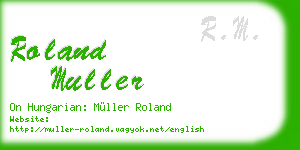 roland muller business card